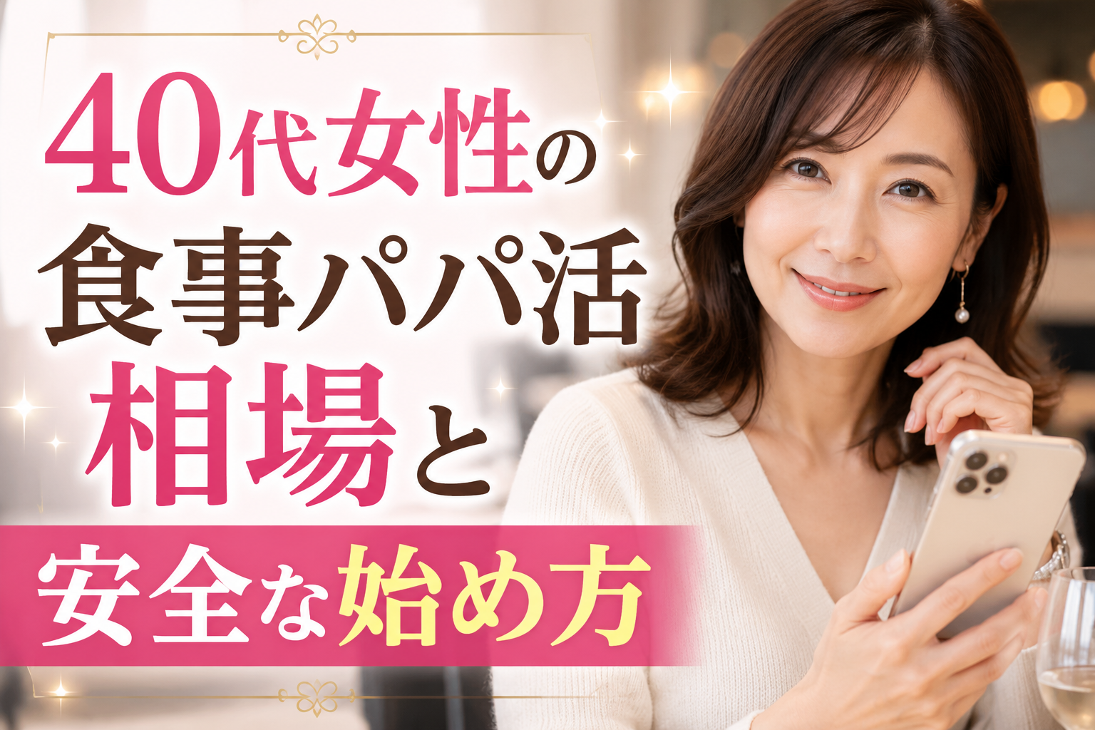 40代女性の食事パパ活相場と安全な始め方